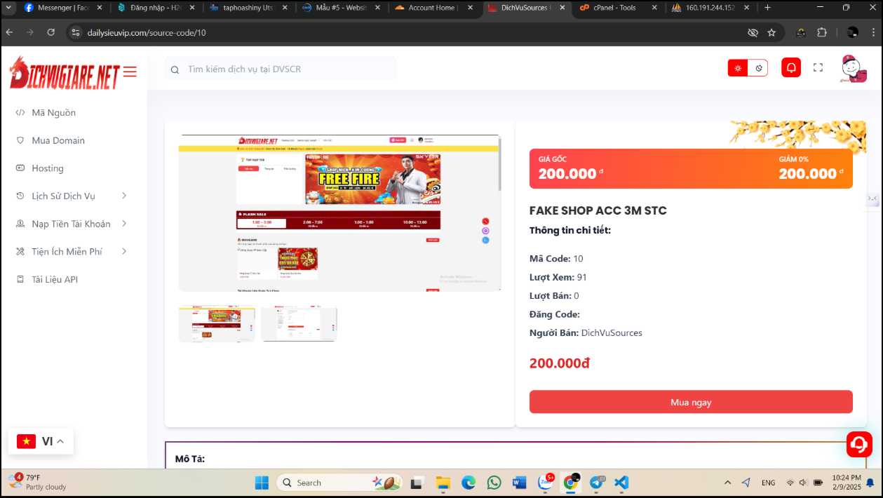 Code bán mã nguồn, tên miền... boz.vn
