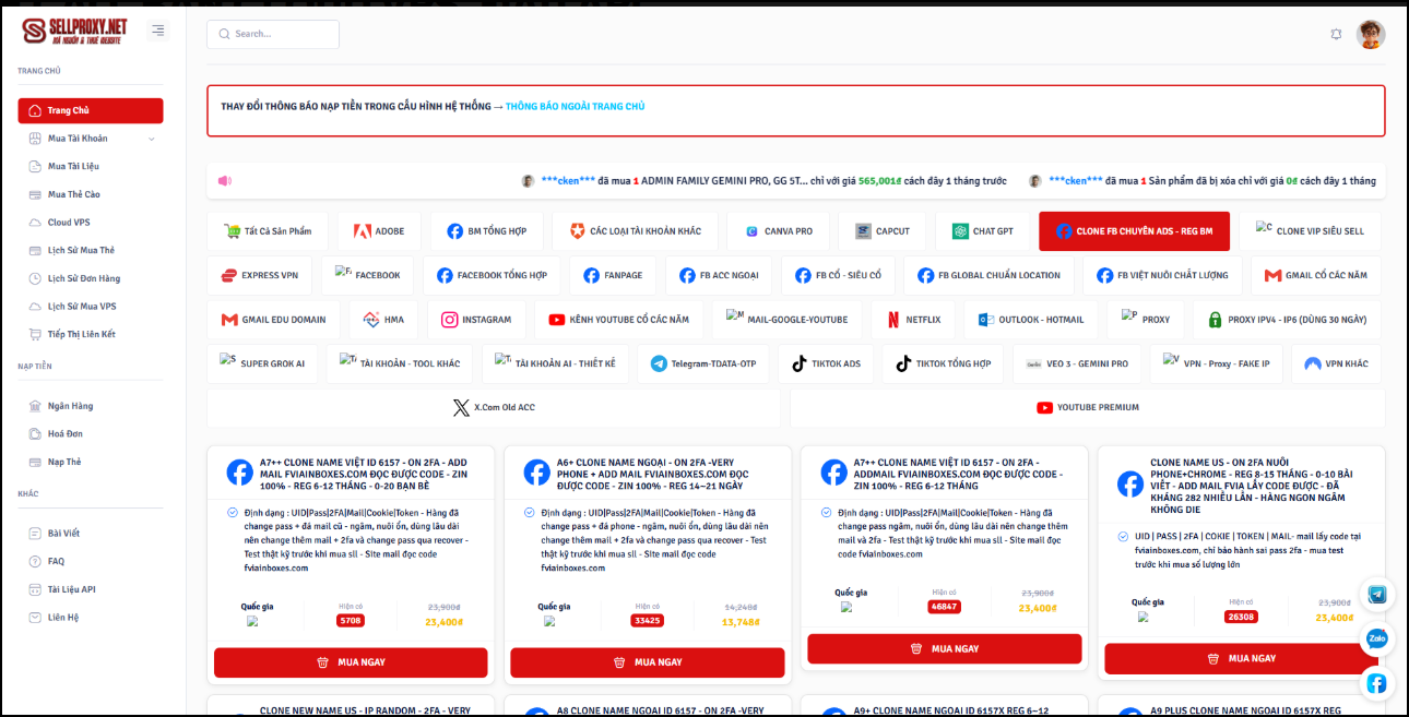 CODE SHOPCLONE71 MUA BÁN TÀI NGUYÊN, TÀI LIỆU, BÁN THẺ CÀO, BÁN CLOUD VPS, ĐẤU API